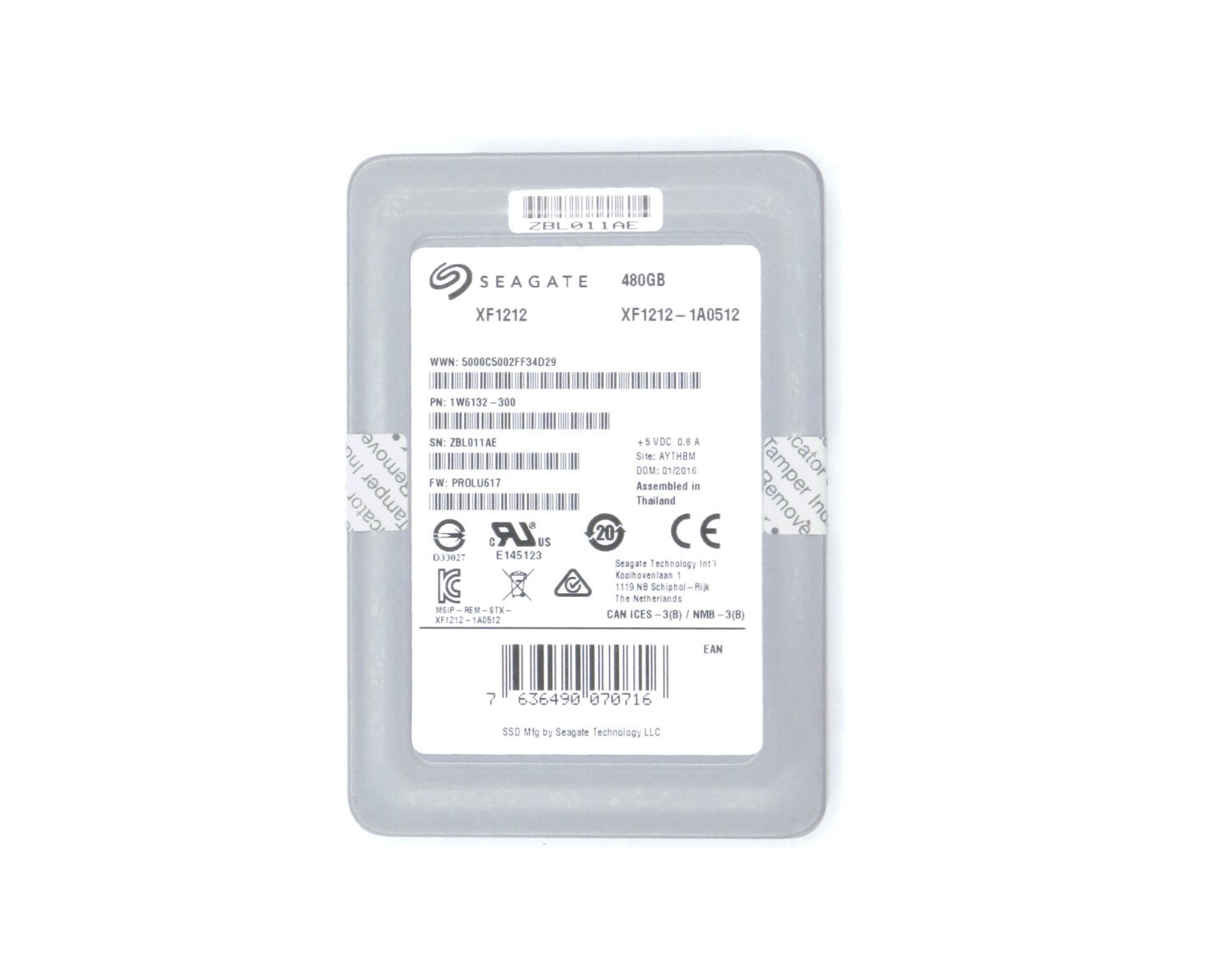Seagate Nytro 480GB SATA 6Gb/s 2.5 SFF MLC Solid State Drive SSD XF1212-1A0512