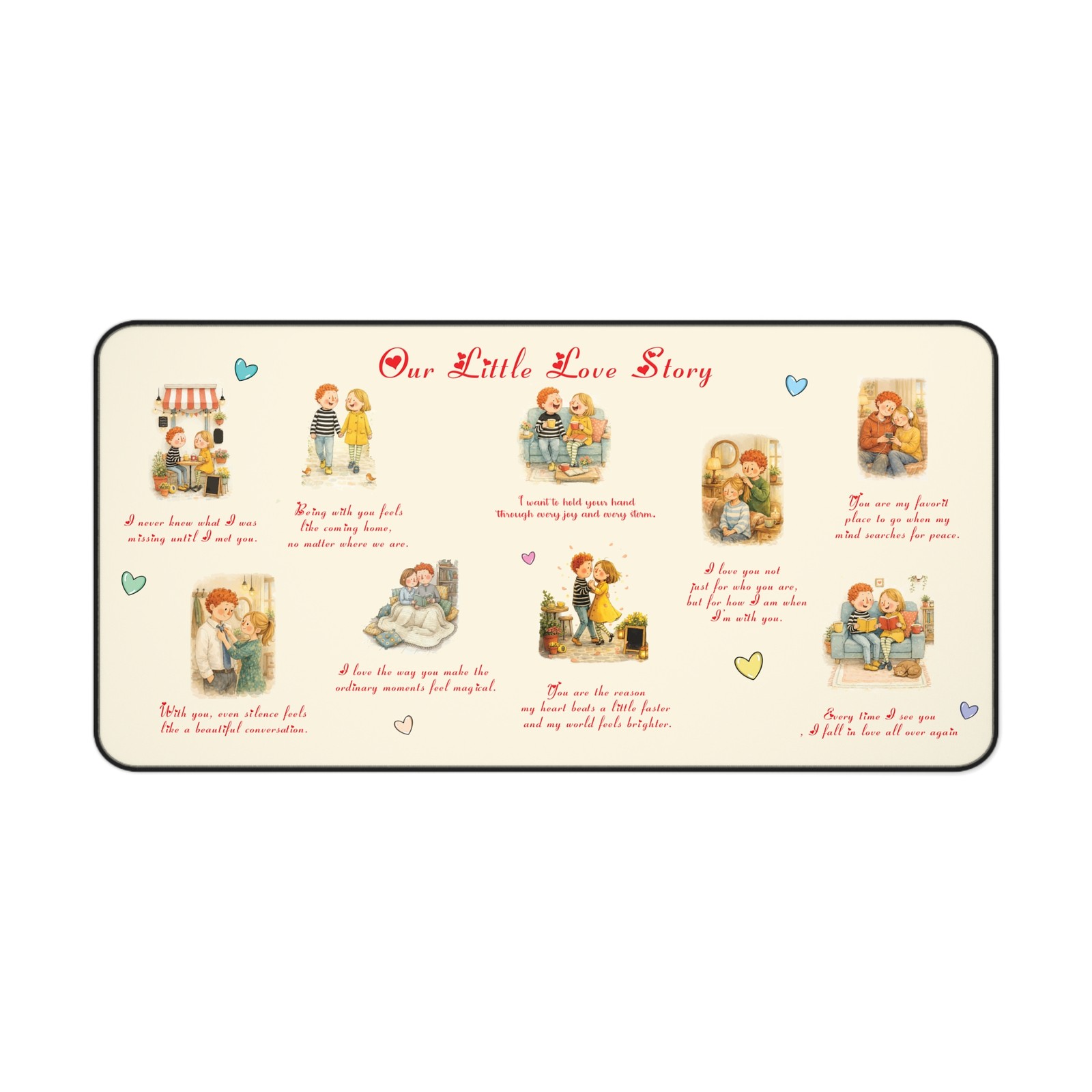 Valentines Gifts for Couples Cute Desk Mat | Extra Large Mouse Pad Gift for Him