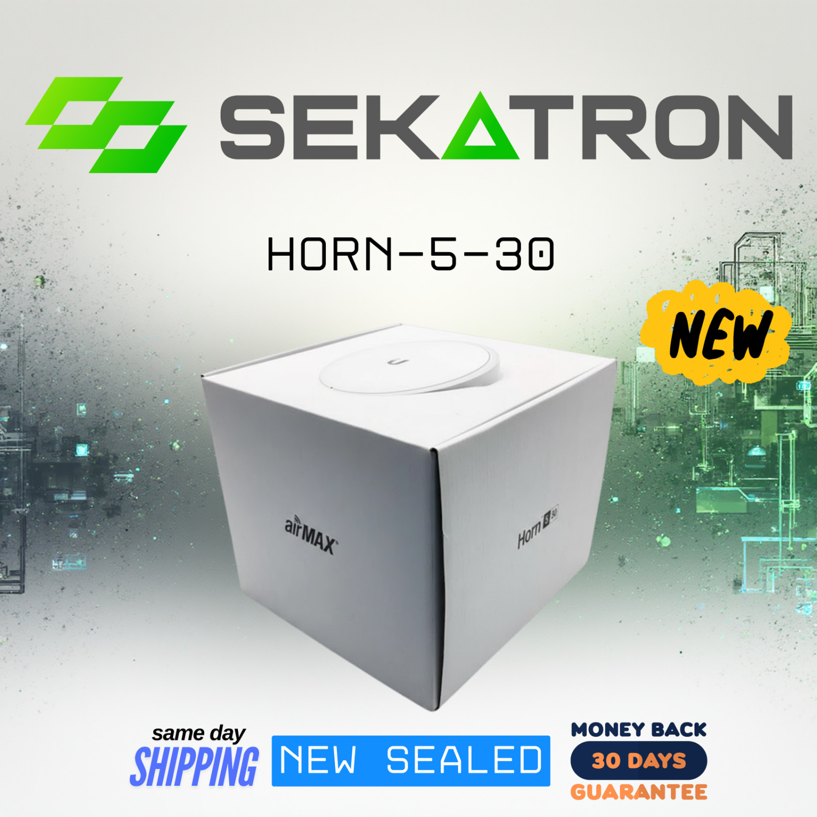 📡 [NEW] Ubiquiti HORN-5-30 5GHz • 30° Beamwidth • Isolation Horn Antenna ⚡