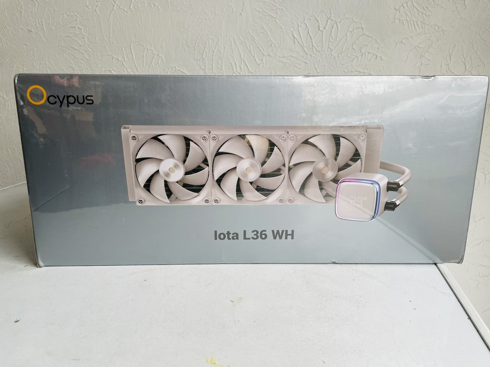 Iota L36 WH AIO CPU Liquid Cooler 360mm with Temp Digital Display,ARGB Aluminum