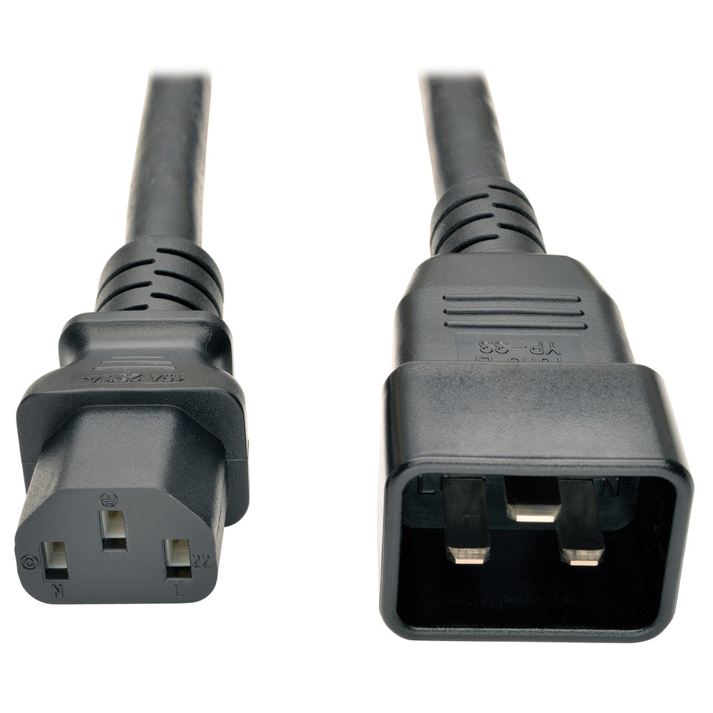 TRIPP LITE P032-003 Power Cord Iec 320 En 60320 C20 Male Left Gender C13 Female
