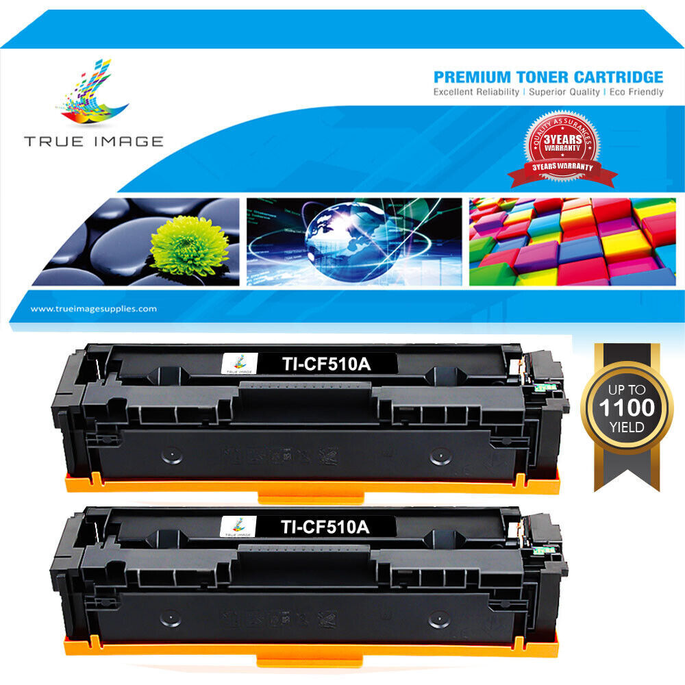 2x Black CF510A 204A Toner Cartridge For HP Color Laserjet Pro MFP M181fw M180nw