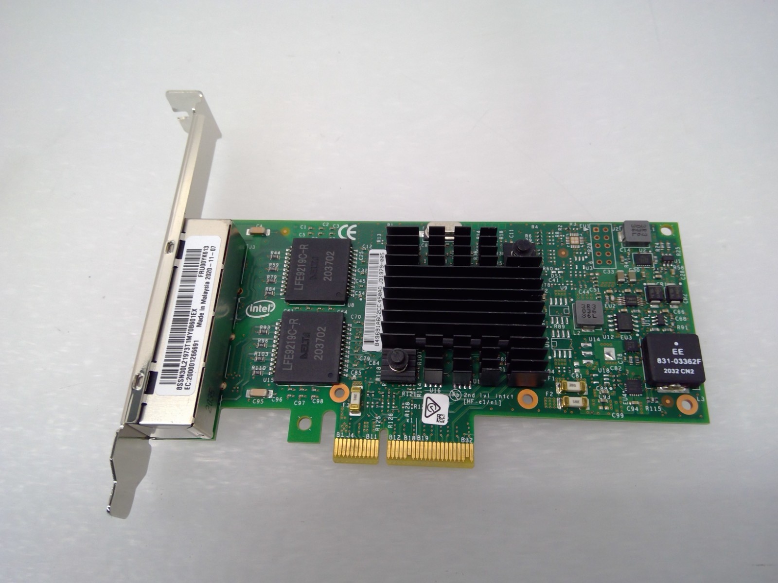 Lenovo IBM 00YK613 Intel I350-T4 1Gb 4-Port RJ-45 Base-T NIC Network Adapter