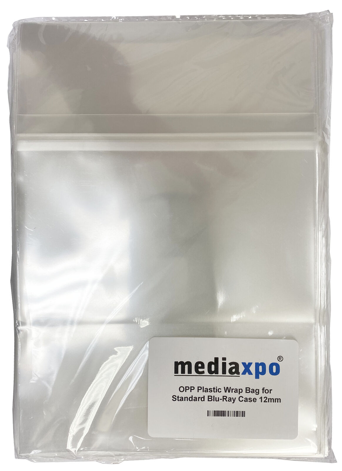 OPP Plastic Wrap Bag for Standard Blu-Ray Case 12mm Lot