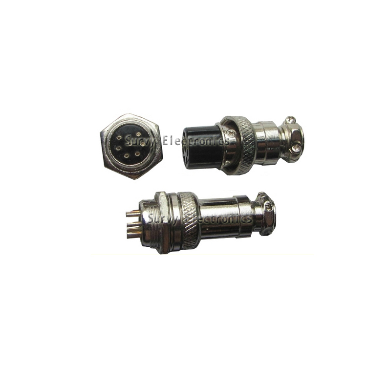 5pcs Aviation Plug Male Female Panel Power Chassis Metal Connector 16mm 7-Pin GX