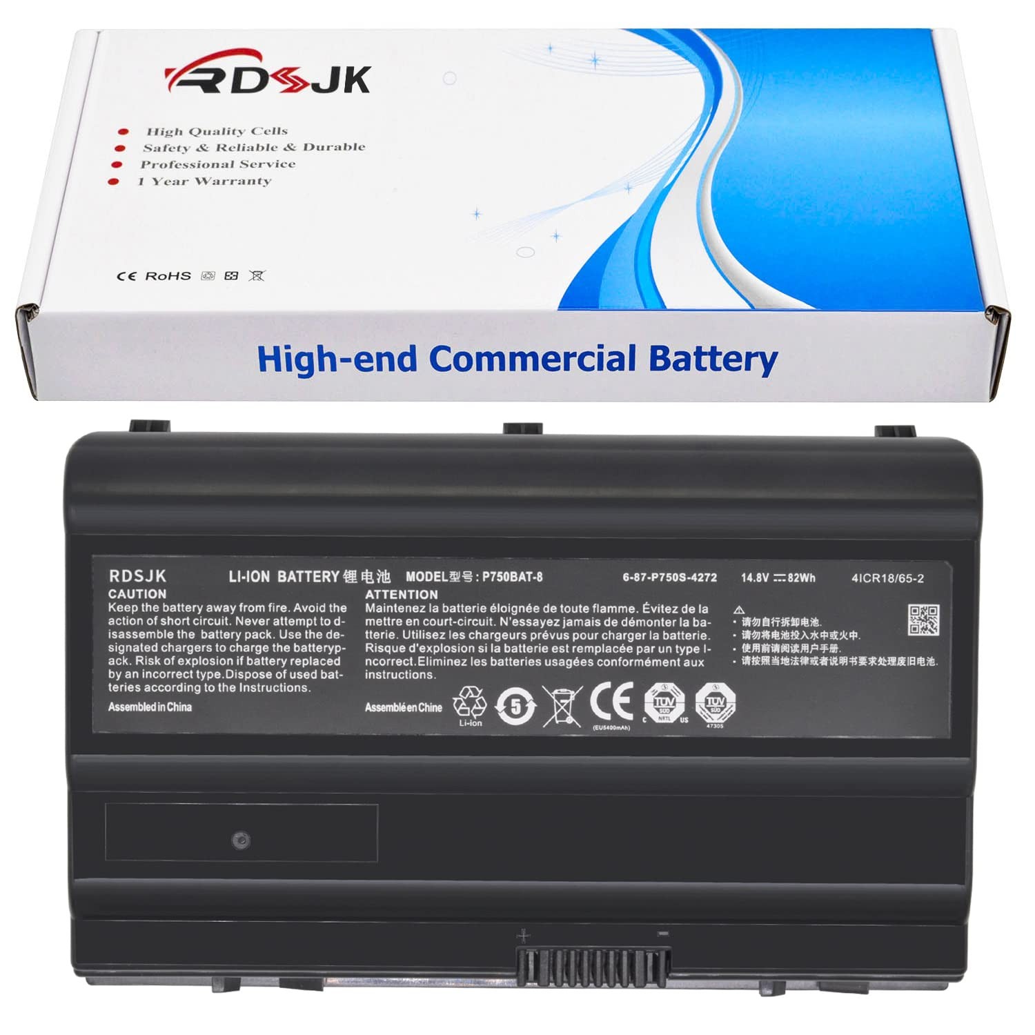 P750BAT-8 Laptop Battery for Clevo P750DM3-G P750ZM P751DM P751ZM