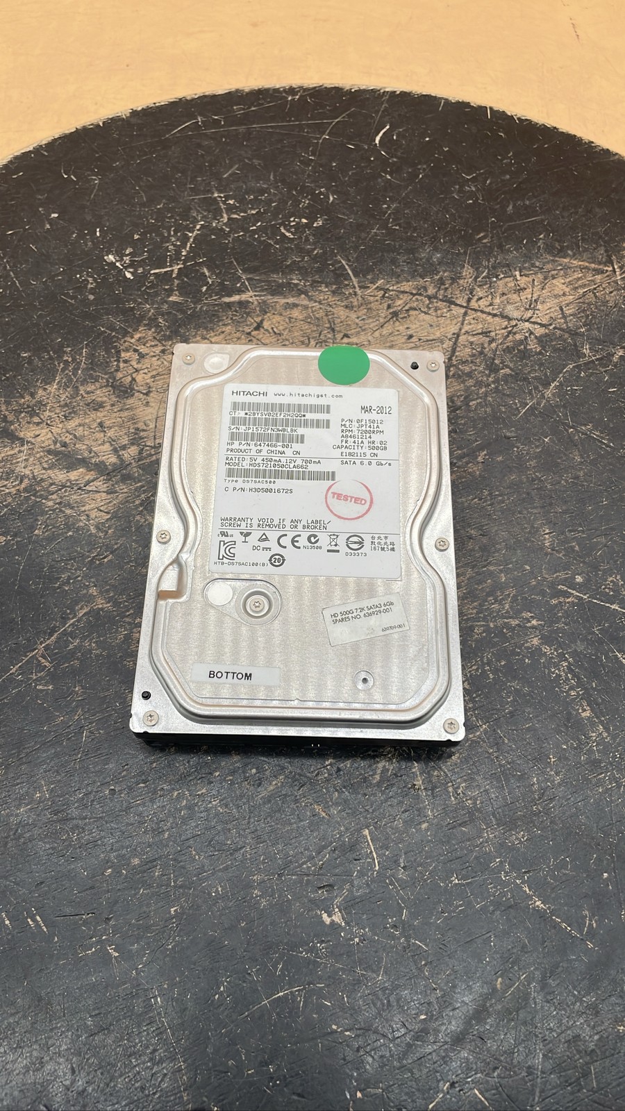 Hitachi HDS721050CLA662 500GB 7200RPM 3.5" SATA Internal Desktop Hard Drive