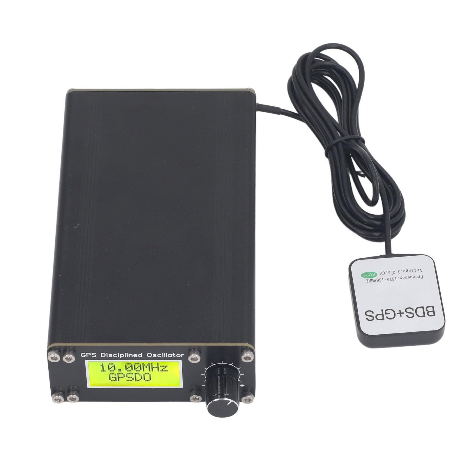 Portable GPS Disciplined Oscillator GPSDO Clock OCXO 10MHz Square Output DC12...
