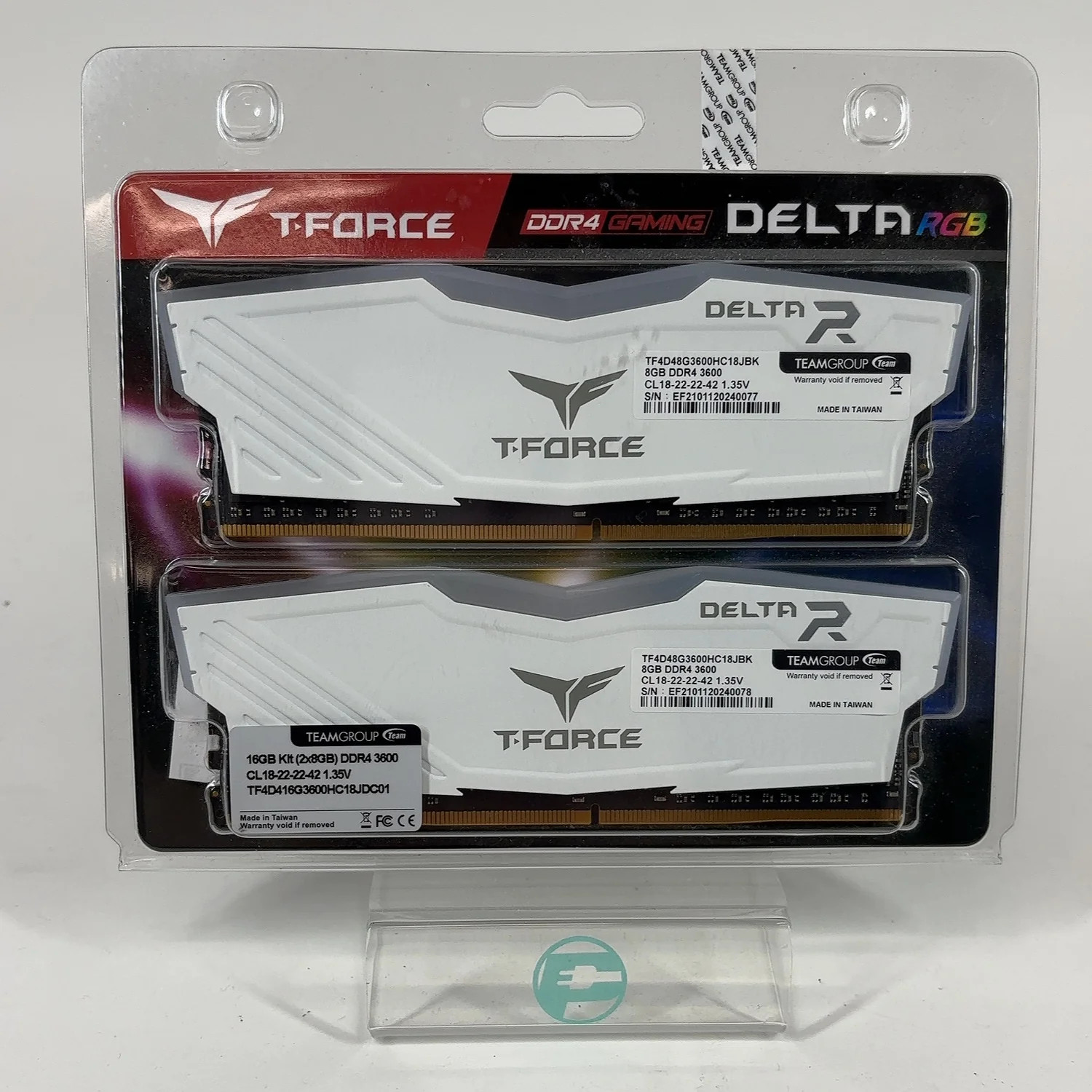 New TeamGroup T-Force Delta RGB 16GB (2x8GB) RAM DDR4 3600MHz TF4D48G3600HC18JBK