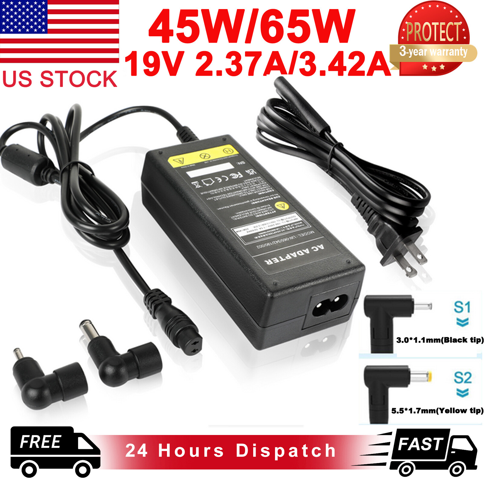 AC Adapter Charger For Acer Spin 1 SP111-31 SP111-31N SP111-32N SP113-31 N18H1