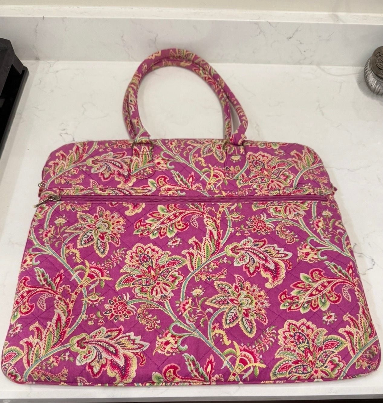  Petal Pink Retired Pattern Quilted Laptop Computer Case