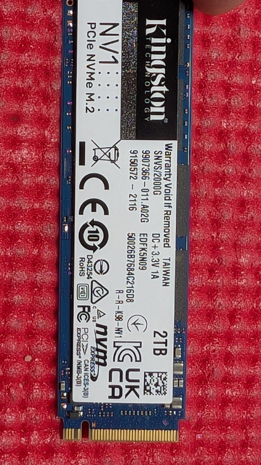 Kingston NV1 2TB SSD PCIe NVMe M.2 BRAND NEW