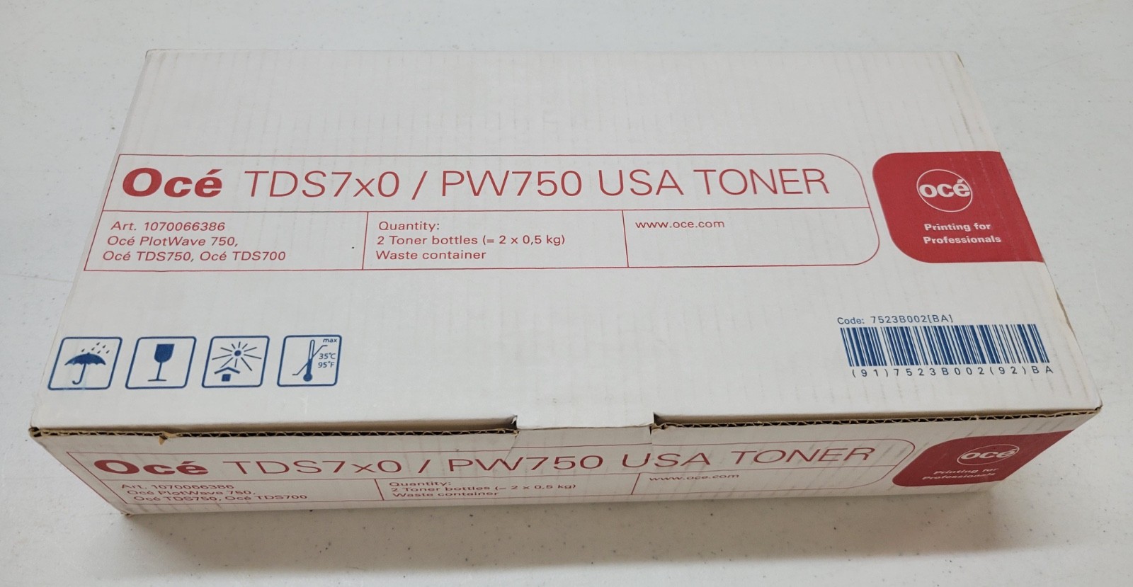 Oce /TDS7x0 / PW750 1070066386 Plotwave Toner Cartridge Kit - Black NEW
