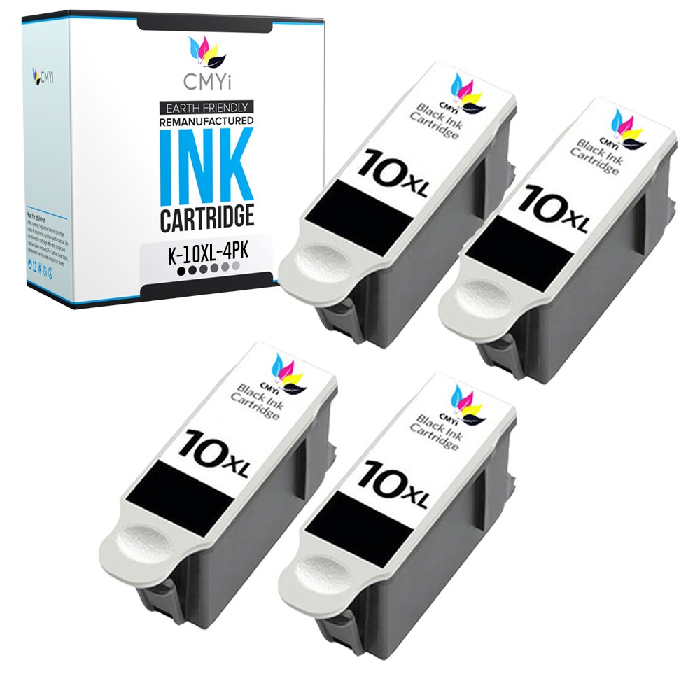 4PK CMYi Compatible 10XL Printer Cartridges for Kodak ESP 7, 5250, 7200, 7250, 9