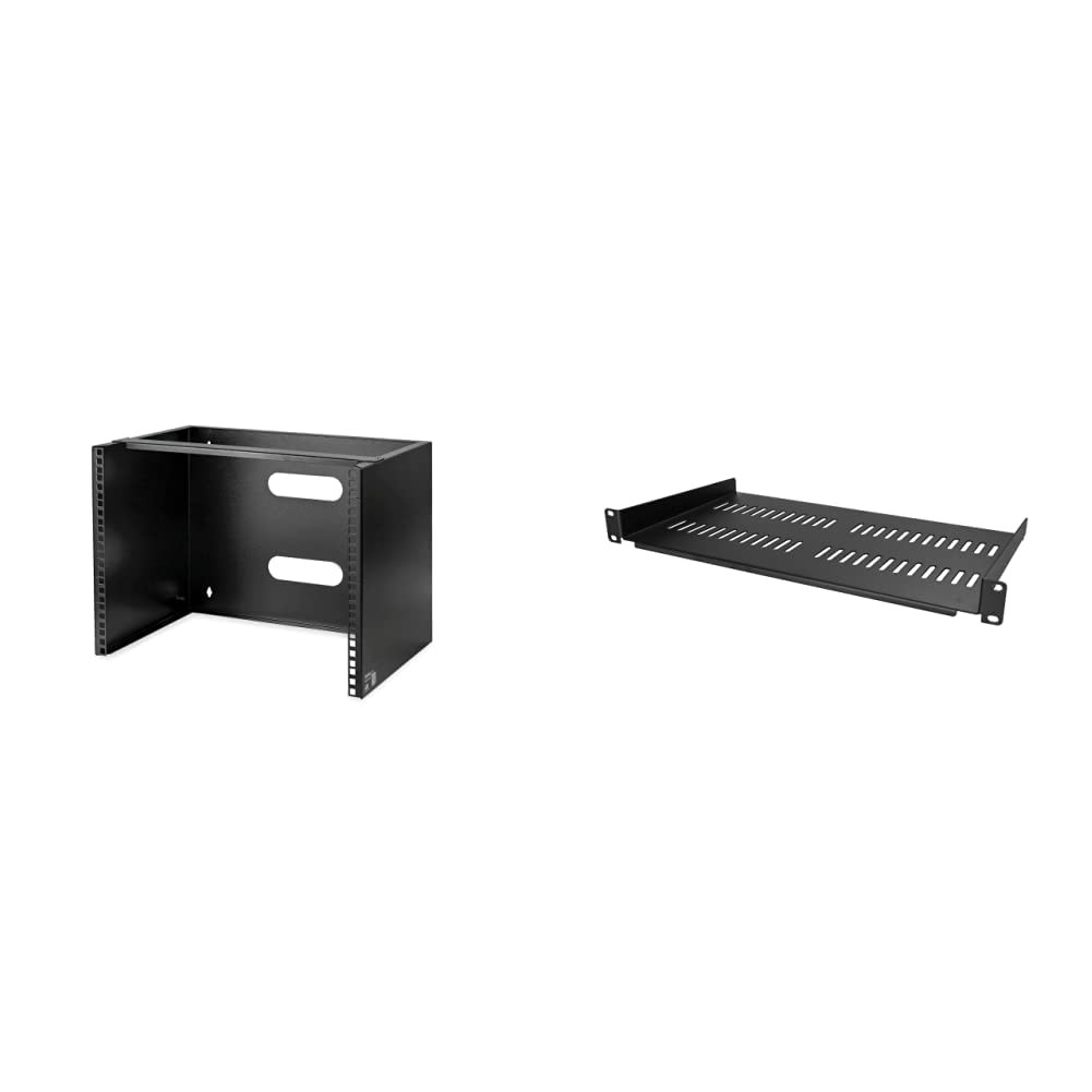 StarTech.com 8U Wall Mount Patch Panel Bracket - 13.75 inch Deep - 8U, Black