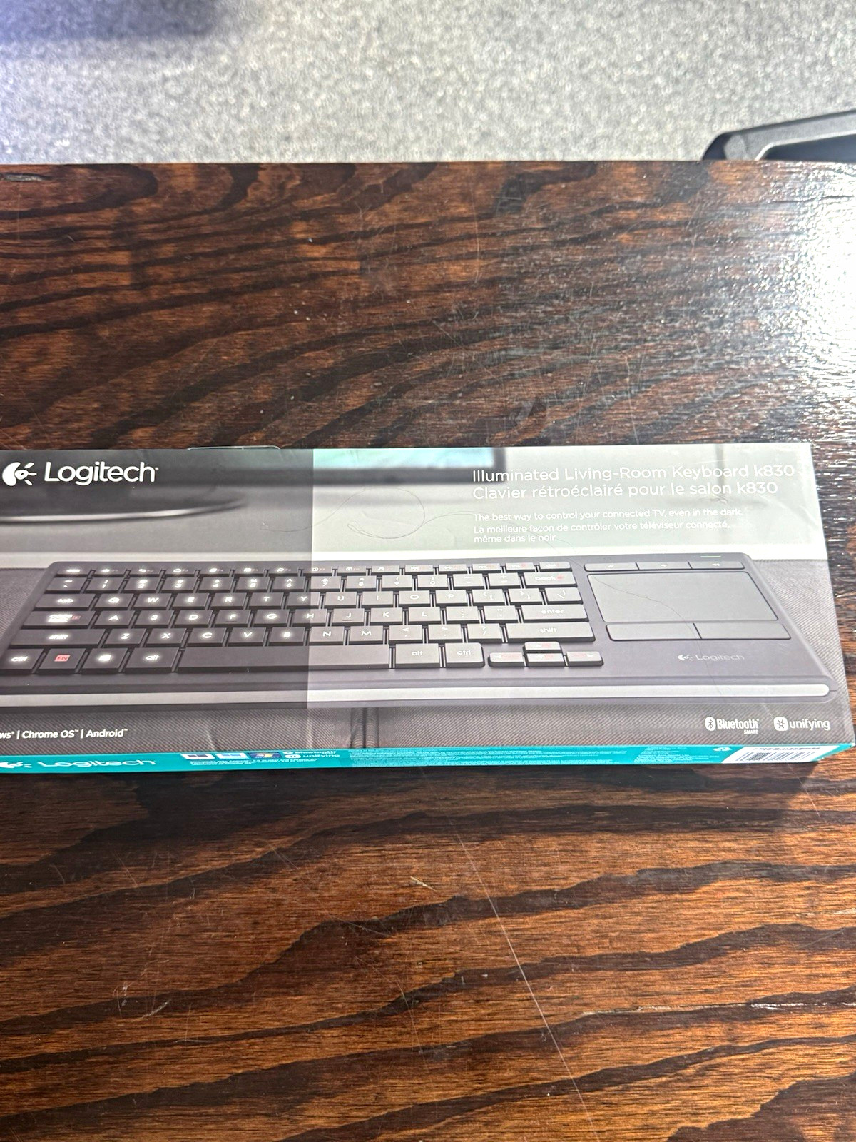 Logitech K830 Illuminated Keyboard w/ Built-In Touchpad, Bluetooth, Black