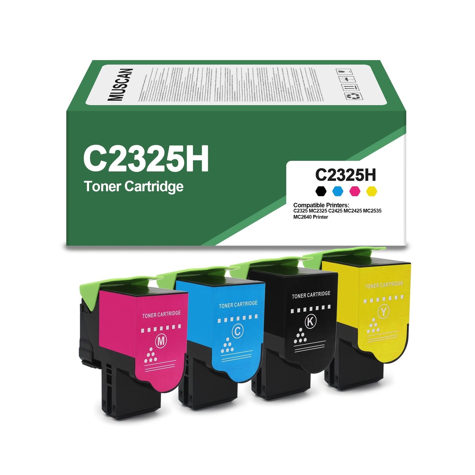 C231H C2325H Toner Cartridge High Capacity Compatible with C231HK0 C231HC0 C2...