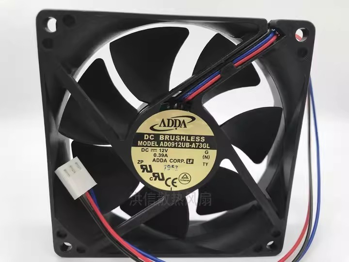 1PCS Genuine ADDA AD0912UB-A73GL 12V 0.39A 9CM 9025 3-Wire Case Cooling Fan