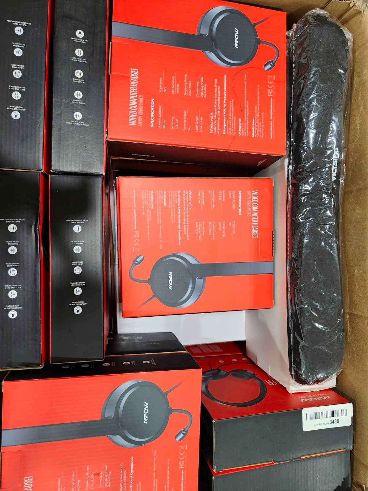 (Stock)Mpow PA071A Wired On-Ear Headset USB/3.5mm Boom Mic In-Line Control