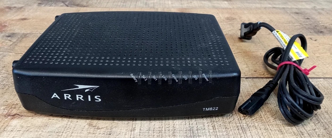 ARRIS TM822G P/N TM02DHD822 Telephony Modem - Black