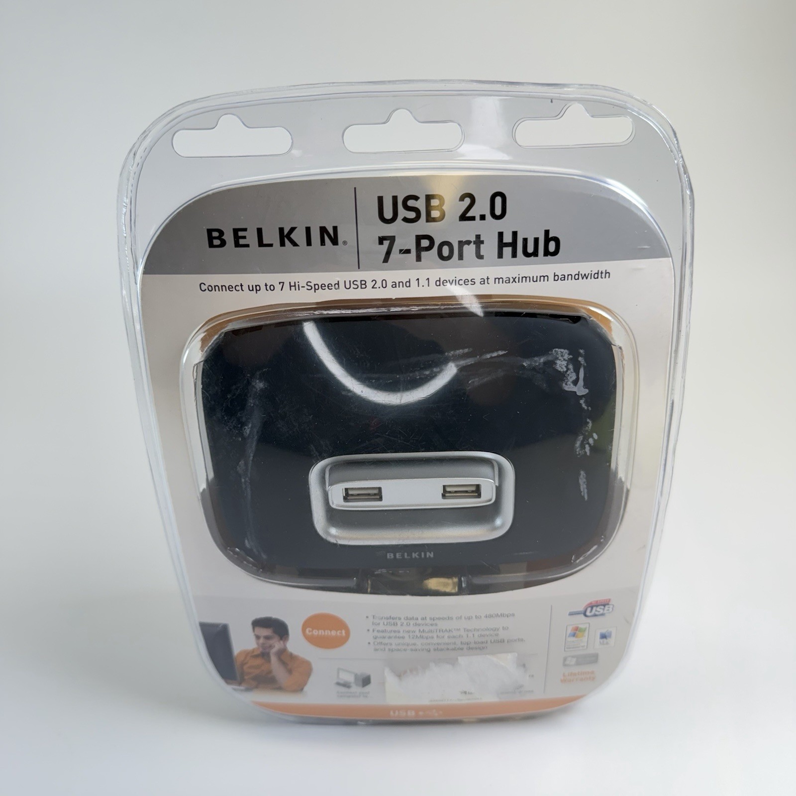 Belkin USB 2.0 7-Port Hub (F5U237v1) - High-Speed Data Transfer - Brand New