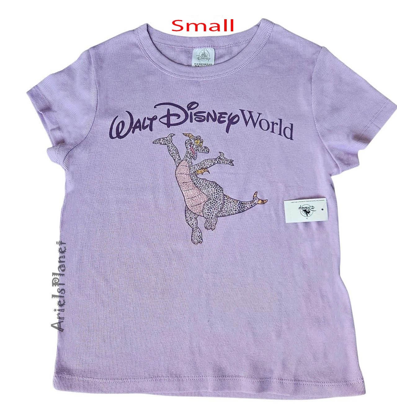 2026 Walt Disney World Parks Figment Rhinestones T-Shirt Adult Small Size