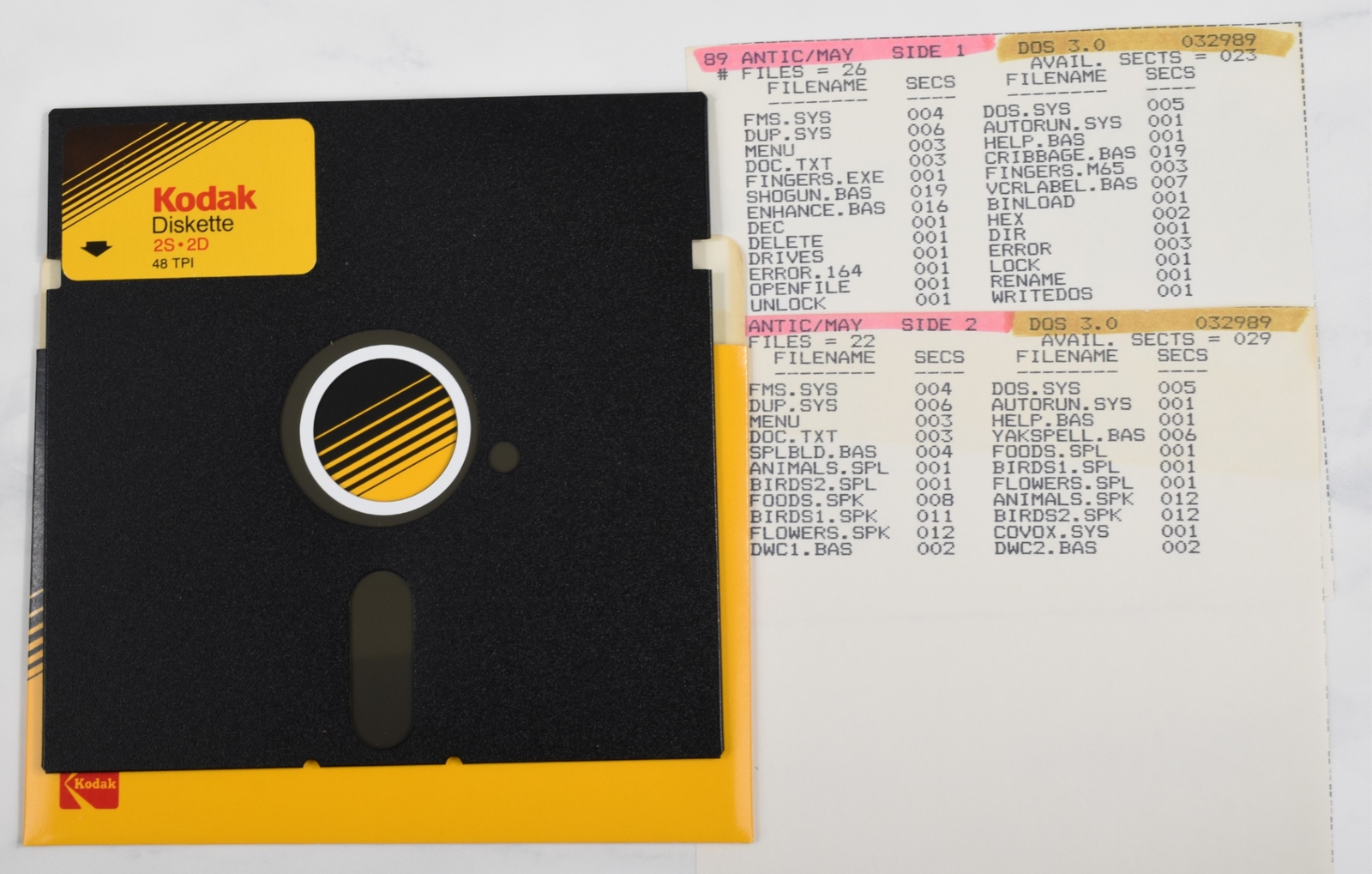 Vtg Kodak Computer Floppy Disk-Collectible, Untested, As-Is (Antic Mag, May 89)