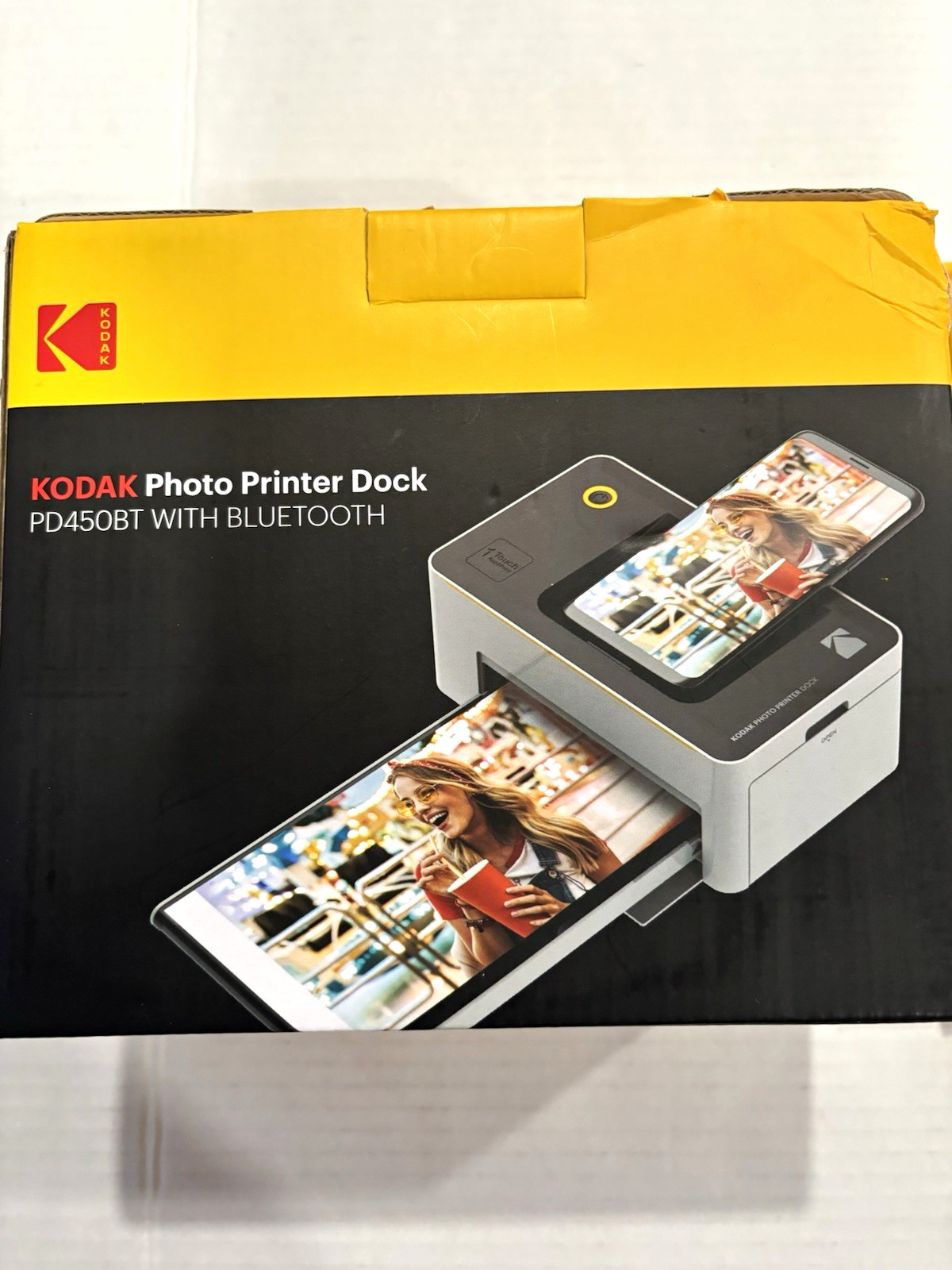 Kodak Bundle PD450BT Photo Printer Dock Bluetooth USB Cartridge & Paper