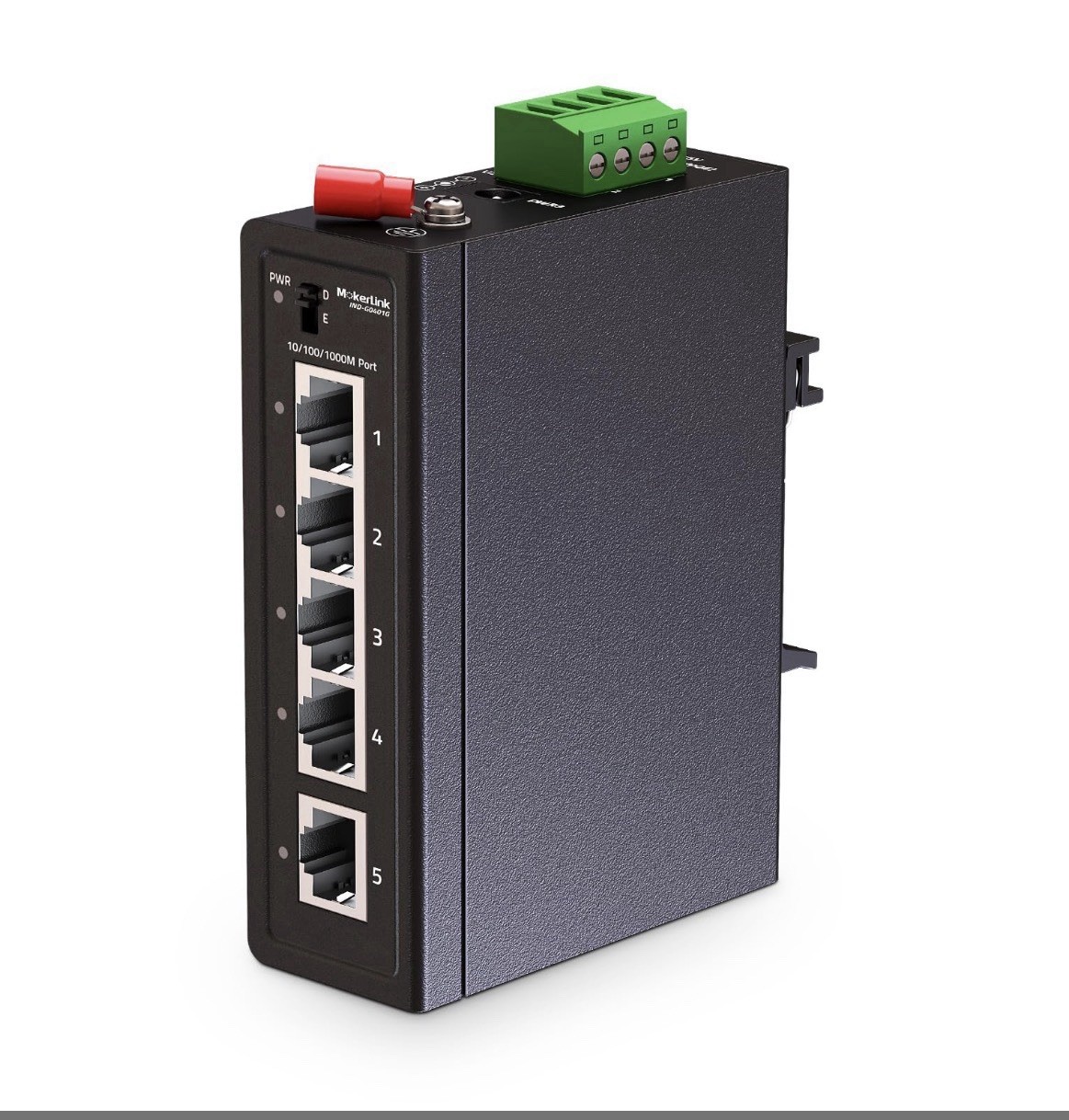 MokerLink 4 Port Gigabit Managed Industrial DIN-Rail Ethernet Switch