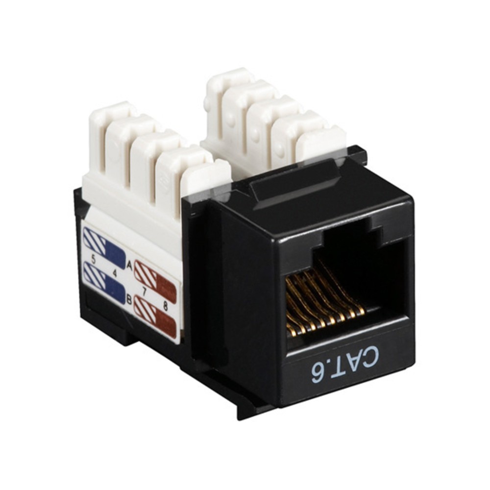 Black Box Cat6J-Bk Cat6 Keystone Jack Unshielded Rj45