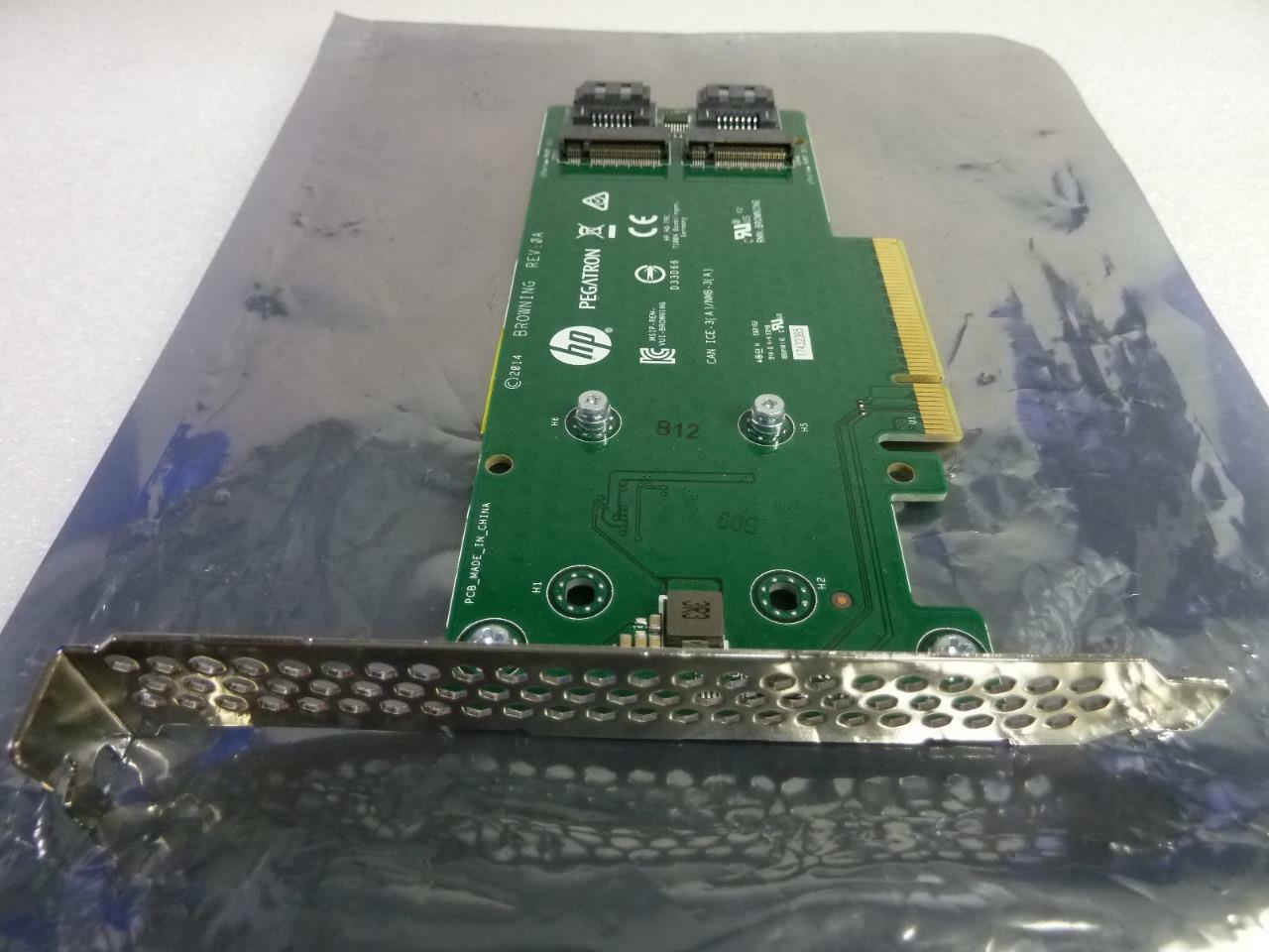 HP SATA M.2 Dual Drive PCIe Riser Card 759238-001 / 759505-001 - High Profile