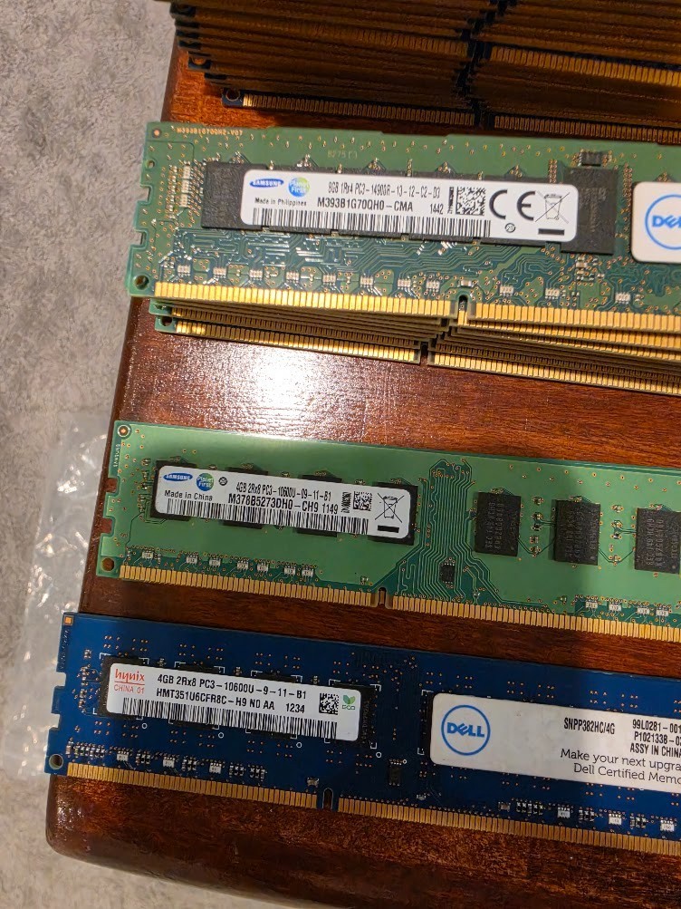 Bulk DDR3/DDR3L RAM Lot 75x Sticks 396GB - Server ECC + Desktop - Homelab