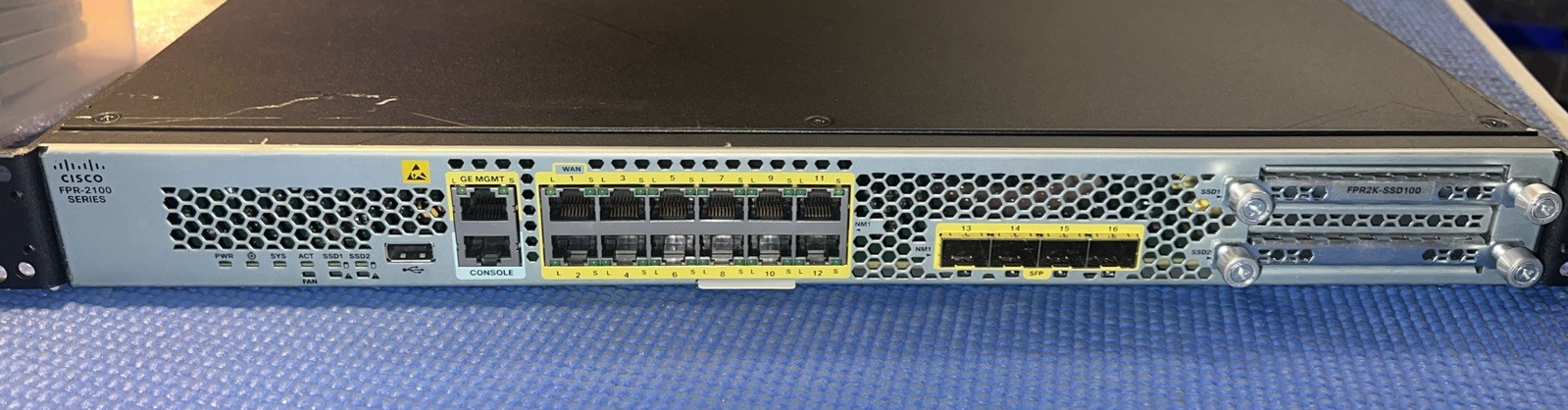 Cisco FPR-2110 V01 FirePower Security Appliance w/ FPR22K-SSD100