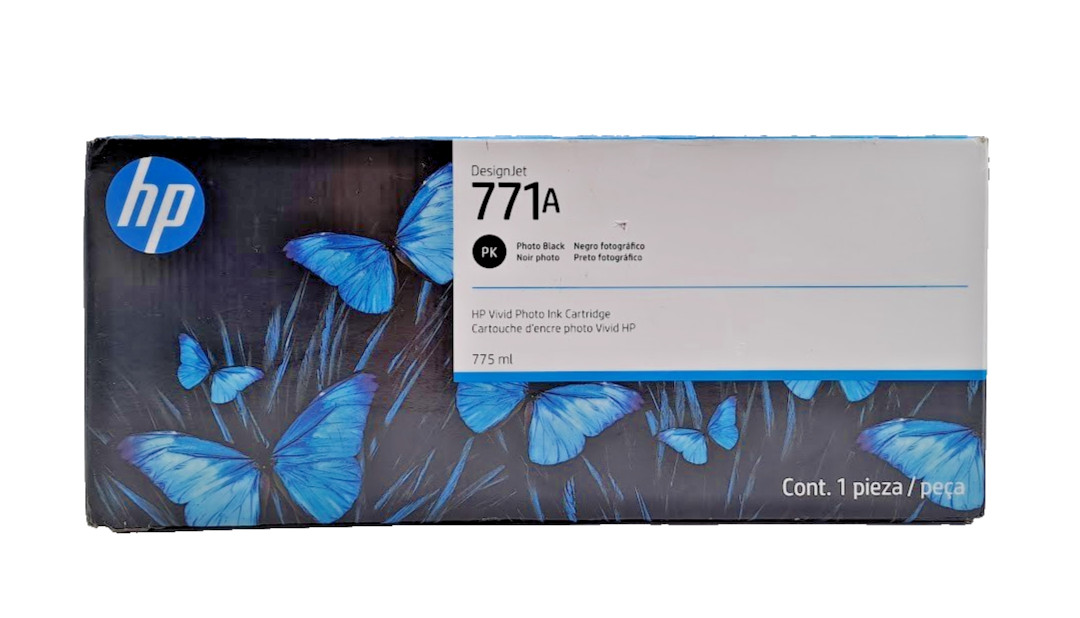 Original HP 771A Photo Black Ink Cartridge (B6Y21A ) EXP. 7/27/25