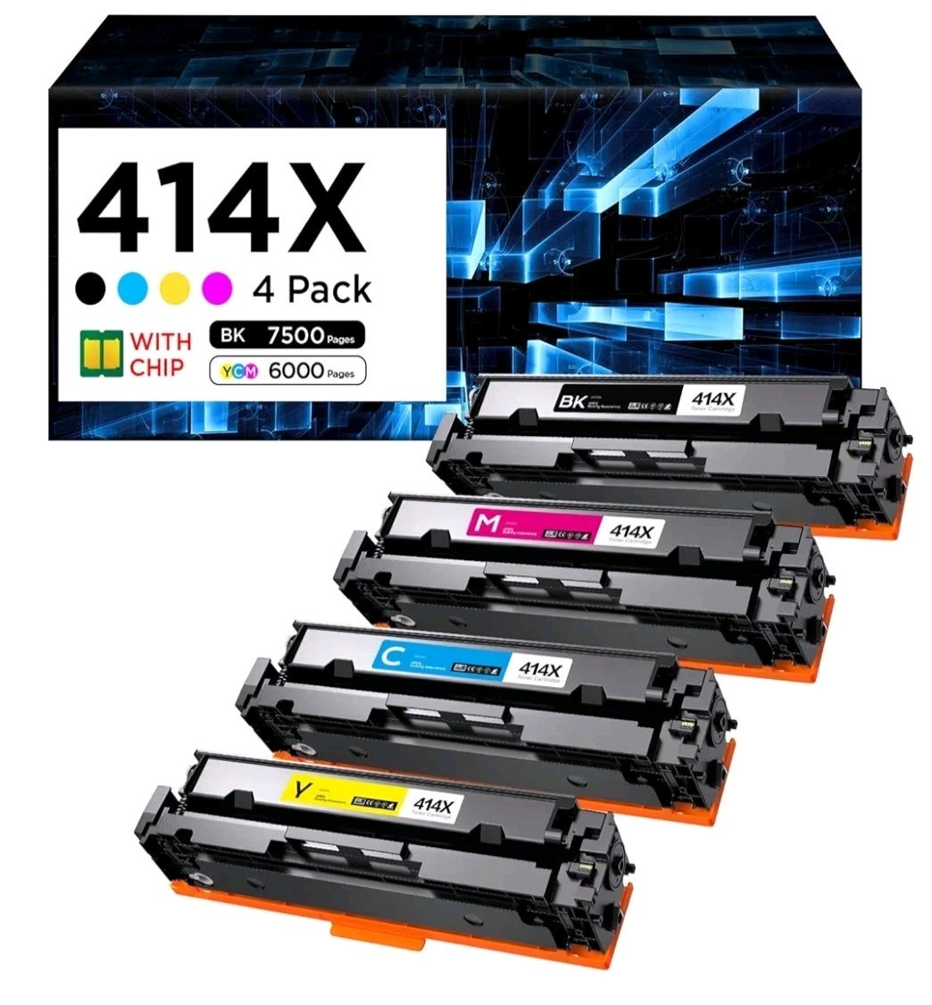 414X Toner Cartridges (with Chip) High Yield Replacement for HP 414X 414A Wor...