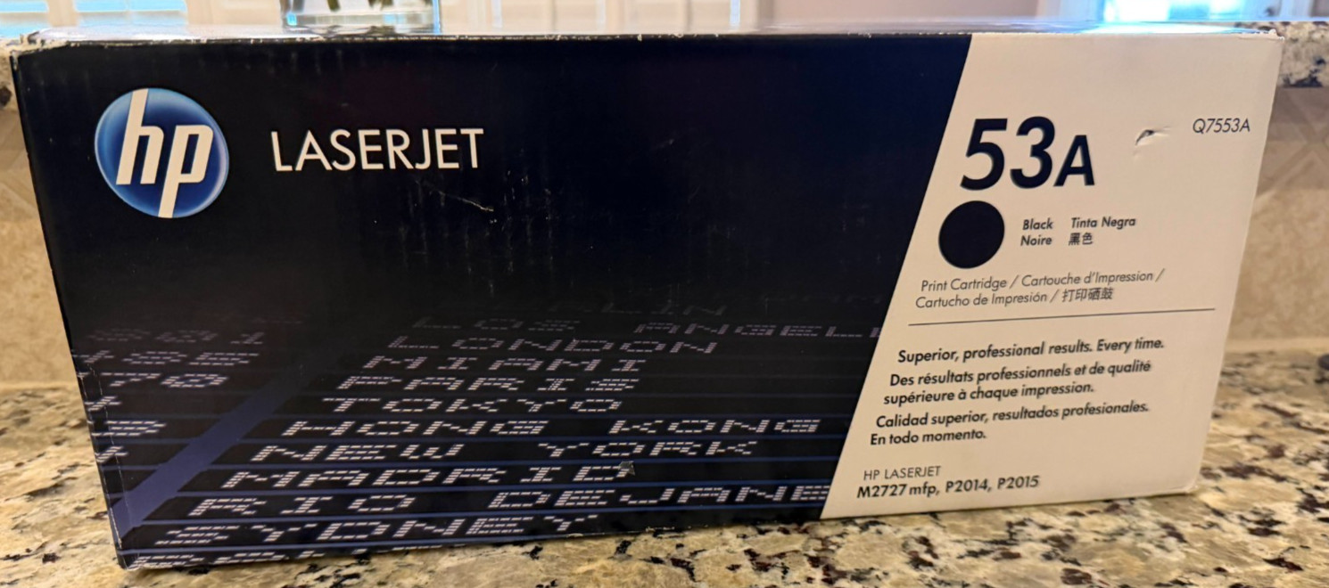 HP LaserJet 53A Toner Cartridge Q7553A Black Sealed NEW