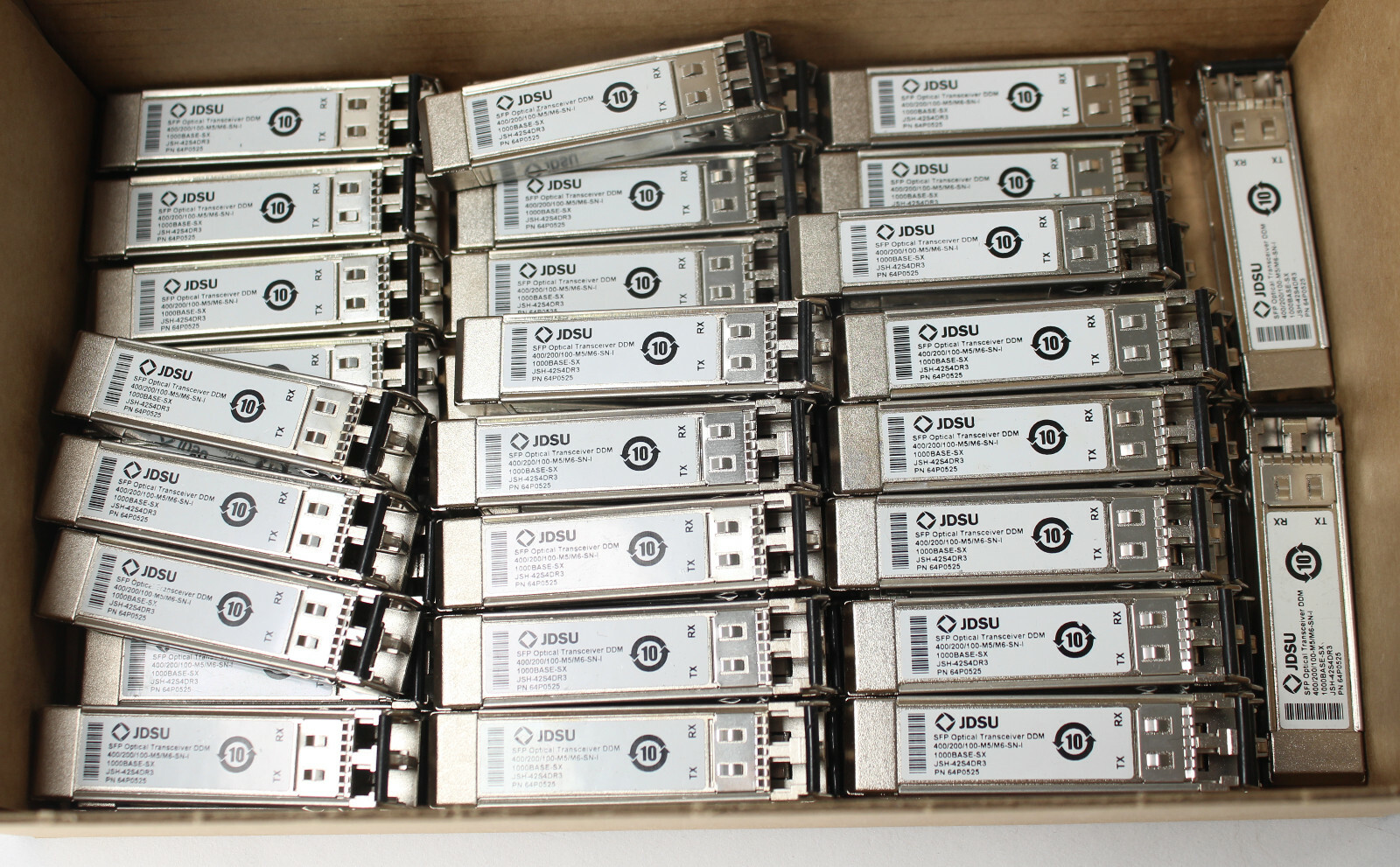 Lot of 42 JDSU JSH-42S4DR3 1000BASE-SX SFP Optical Transceiver Module