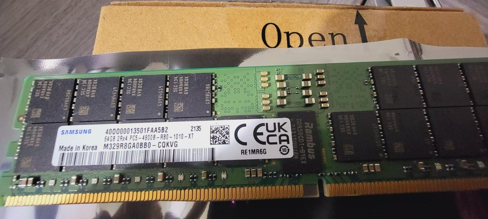 Samsung  64GB 2RX4 PC5-4800B DDR5 ECC RDIMM M321R8GA0BB0 Server Memory RAM