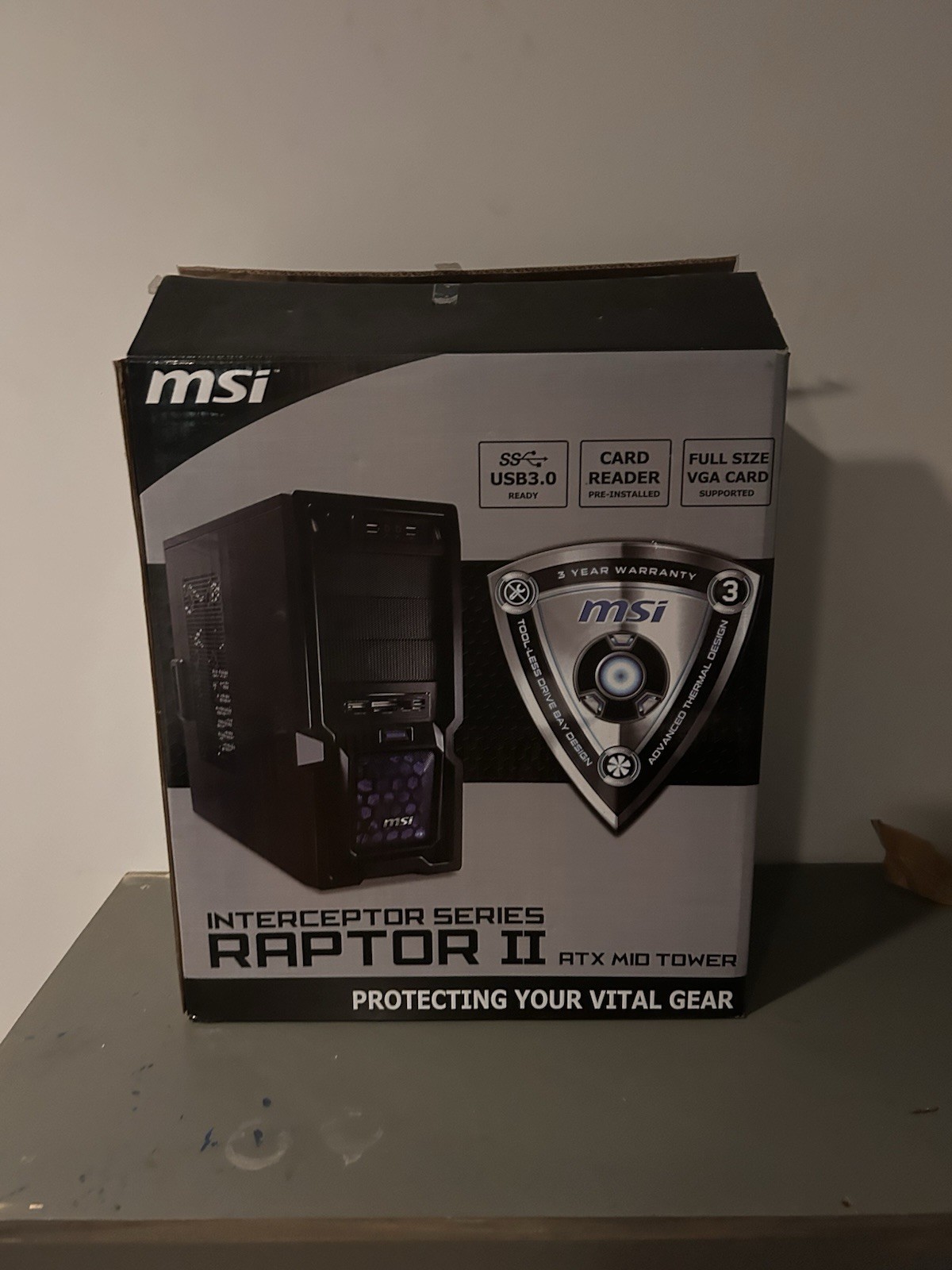 MSI Interceptor Series Raptor II ATX Mid Tower New Open Box