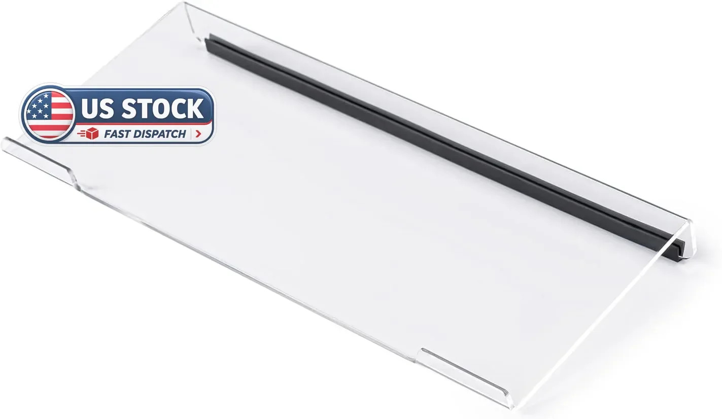 Clear Acrylic Tilted Computer Keyboard Holder for Ergonomic Typing
