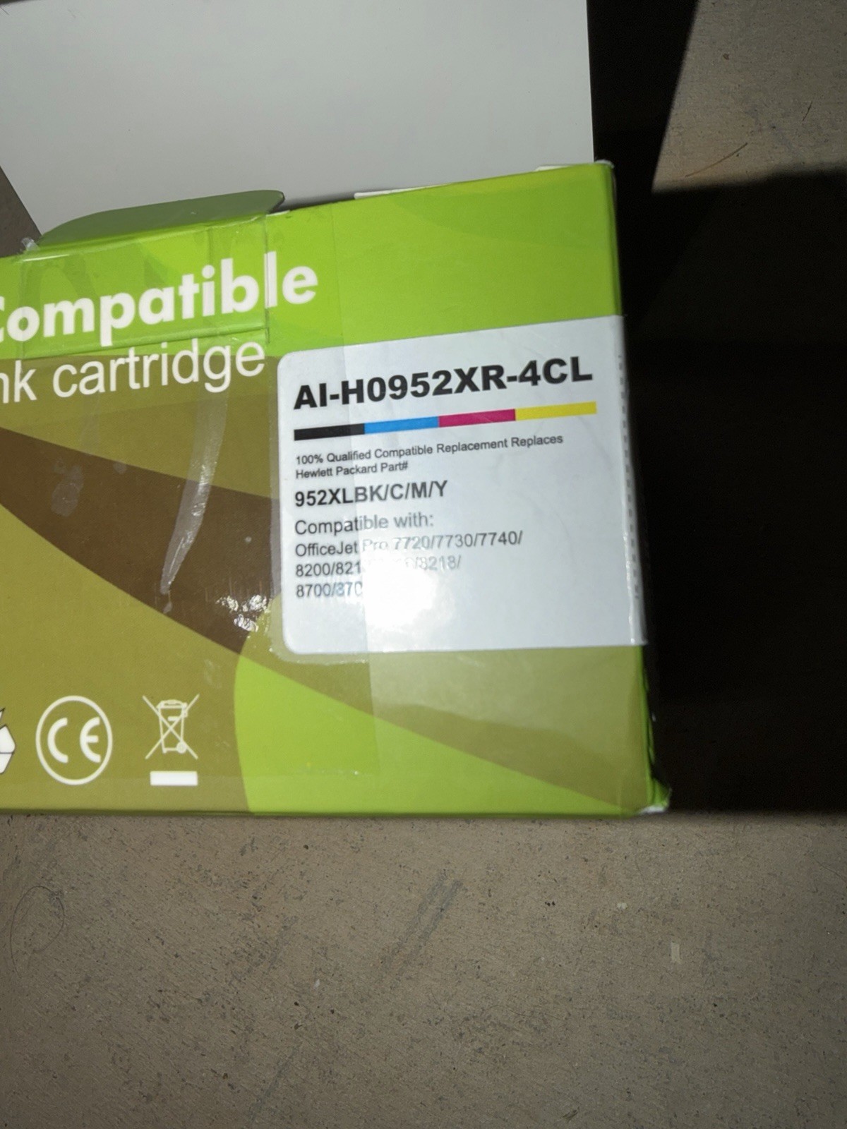 NEW 4PCS Replacement HP 952XL Combo Pack 4 Ink Cartridges - High Yield