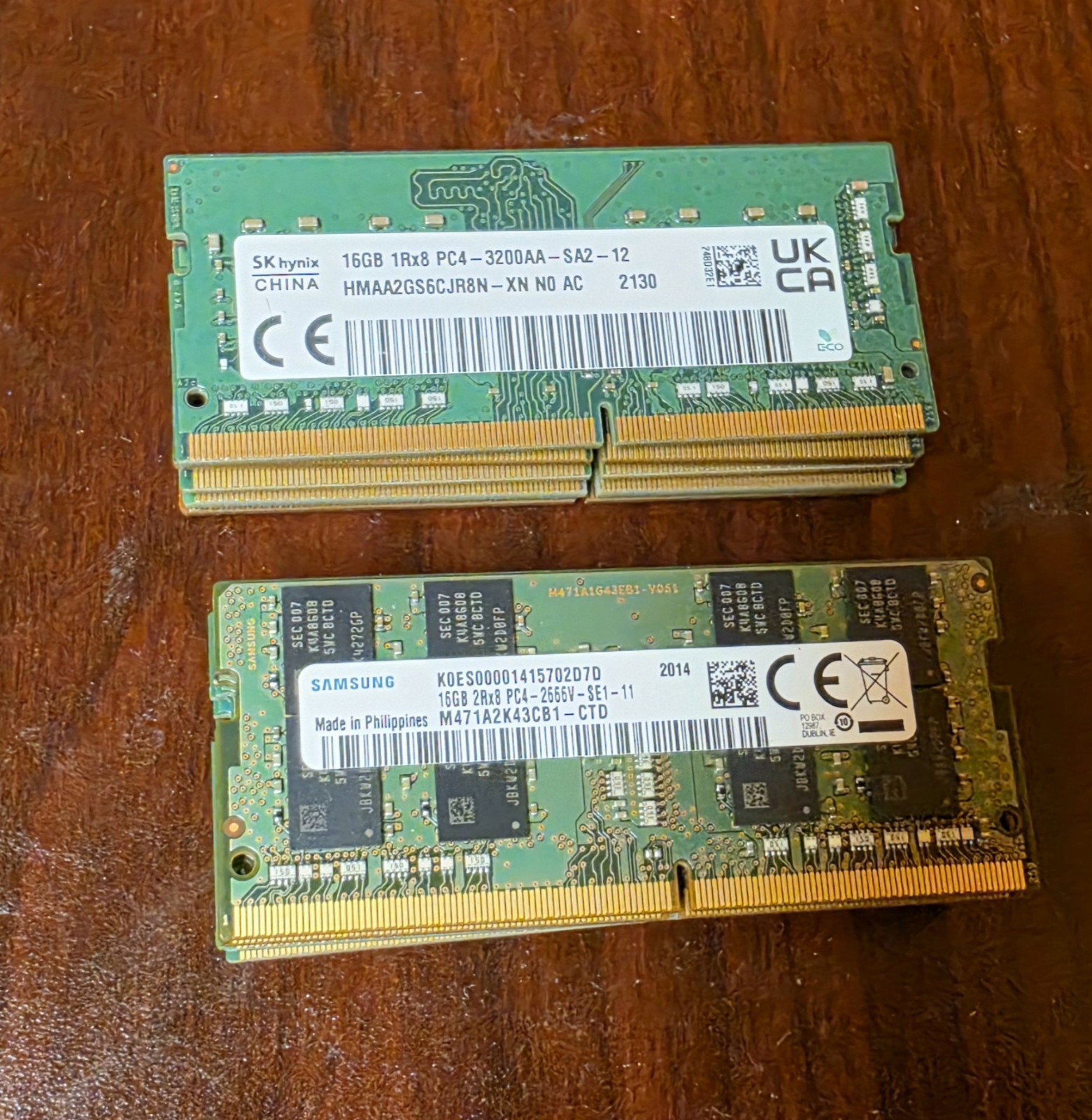 Lot of 10 16GB 2Rx8 PC4 2666v|3200AA|2400T Mix Major Brands (Tested)