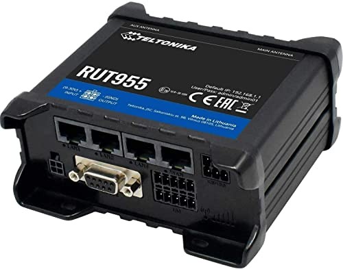 Teltonika RUT955W Rugged 4G/LTE Dual SIM Industrial Cellular Router with Wi-Fi