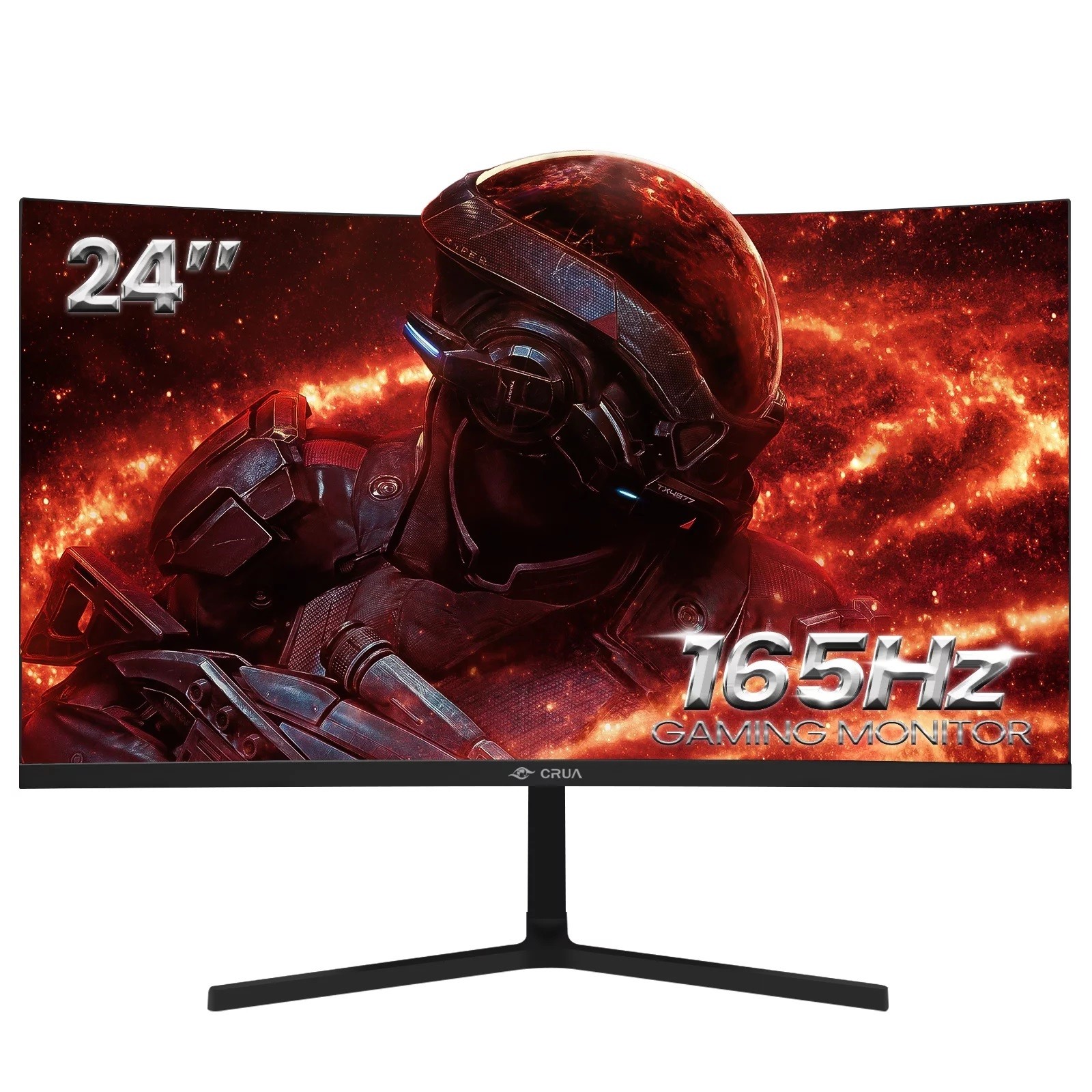 CRUA CR240DM 24 inch Curved Gaming Monitor, FHD 1080P Frameless Computer