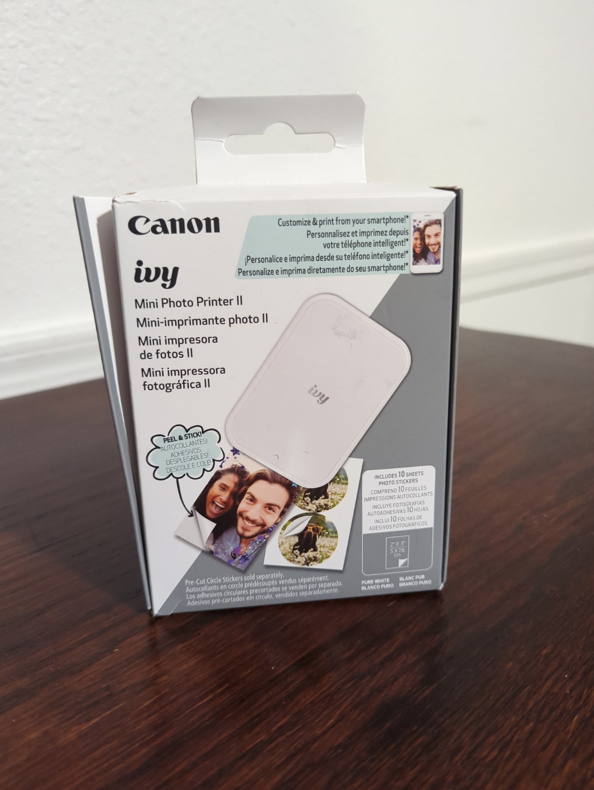 Canon ivy Mini Photo Printer 2nd Gen Pure White Zink Bluetooth Portable
