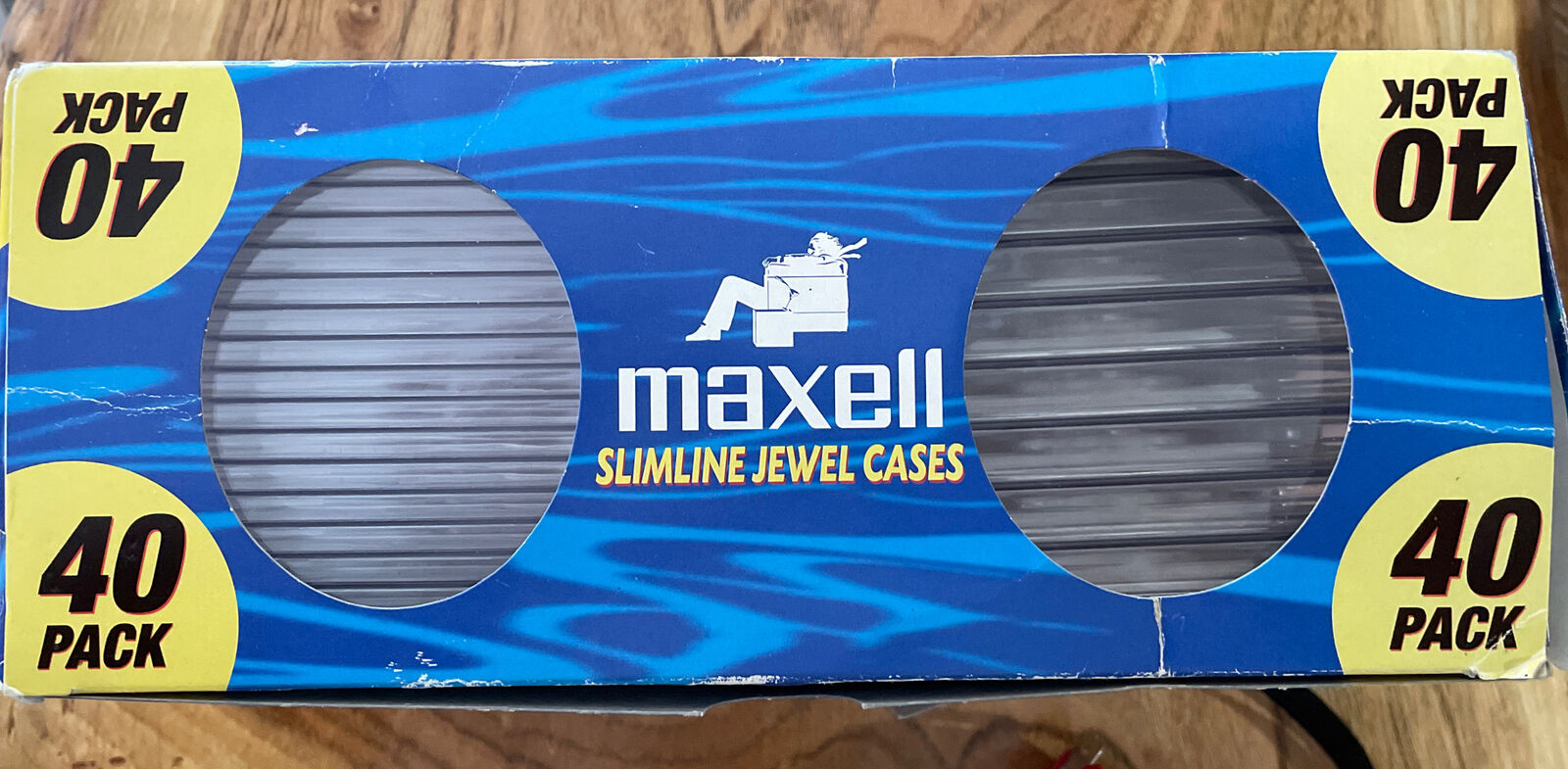 Maxell CD / DVD Slimline Jewel Cases 39 Pack - Clear.  Open Box- NEW