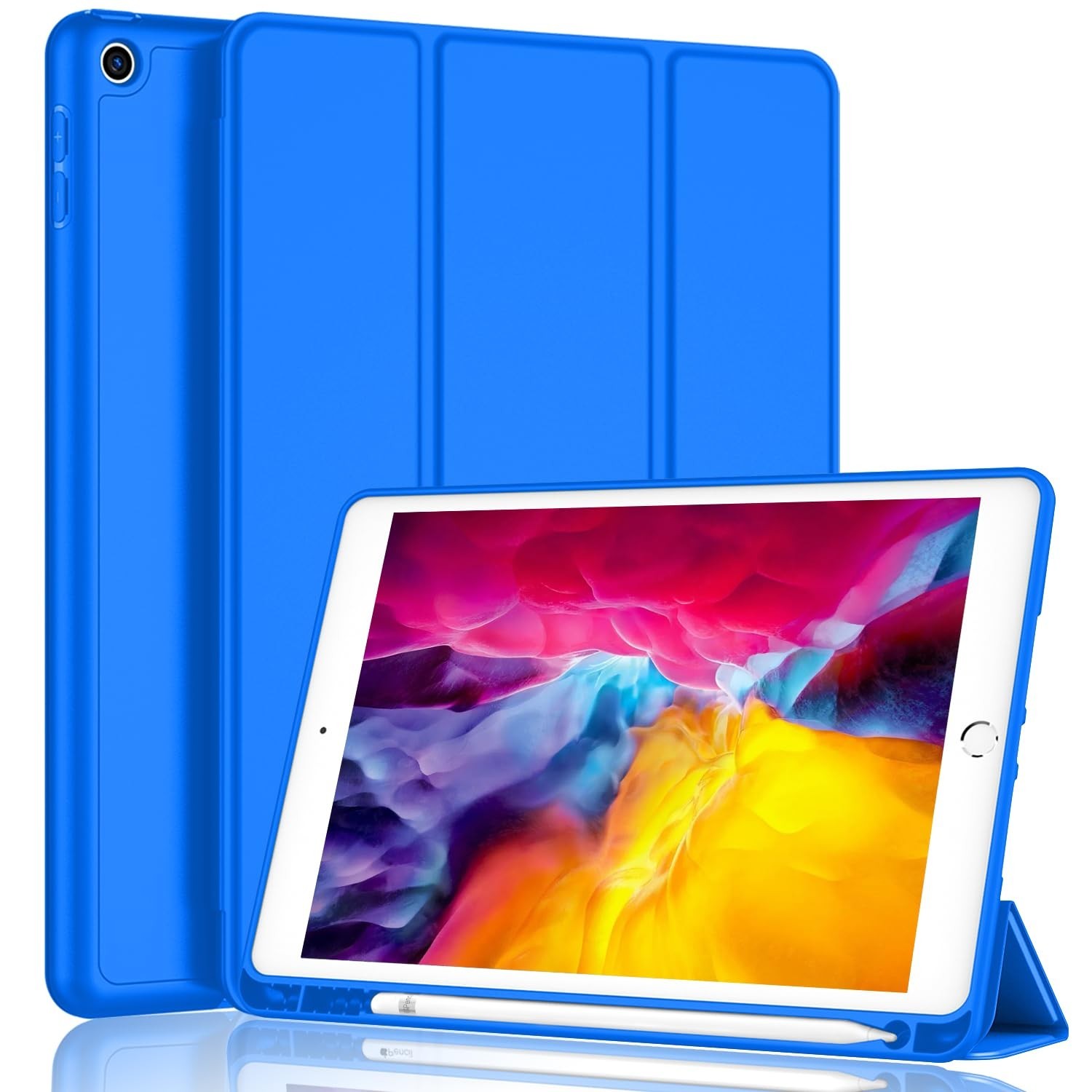 iMieet iPad 9.7" Blue Soft Silicone Cover 6th/5th Gen Pencil Holder A1893 A1954