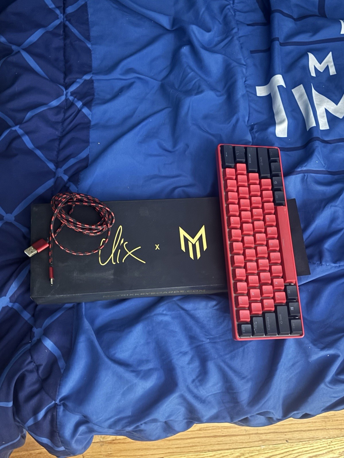 Rare Clix x Matrix Mechanical Gaming Keyboard Limited Edition Red And Black