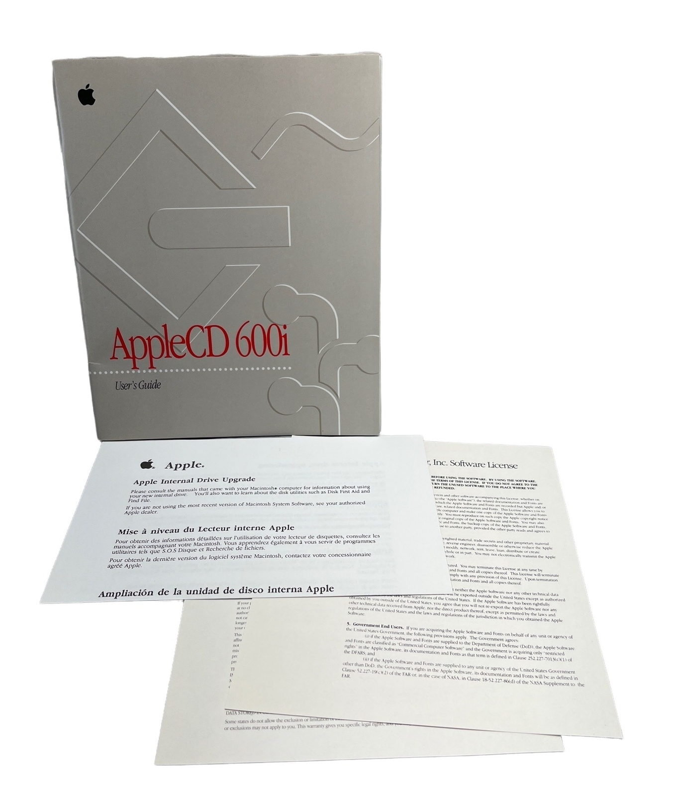 AppleCD 600i Apple Macintosh Mac Apple CD Manual User Guide Vintage 1995