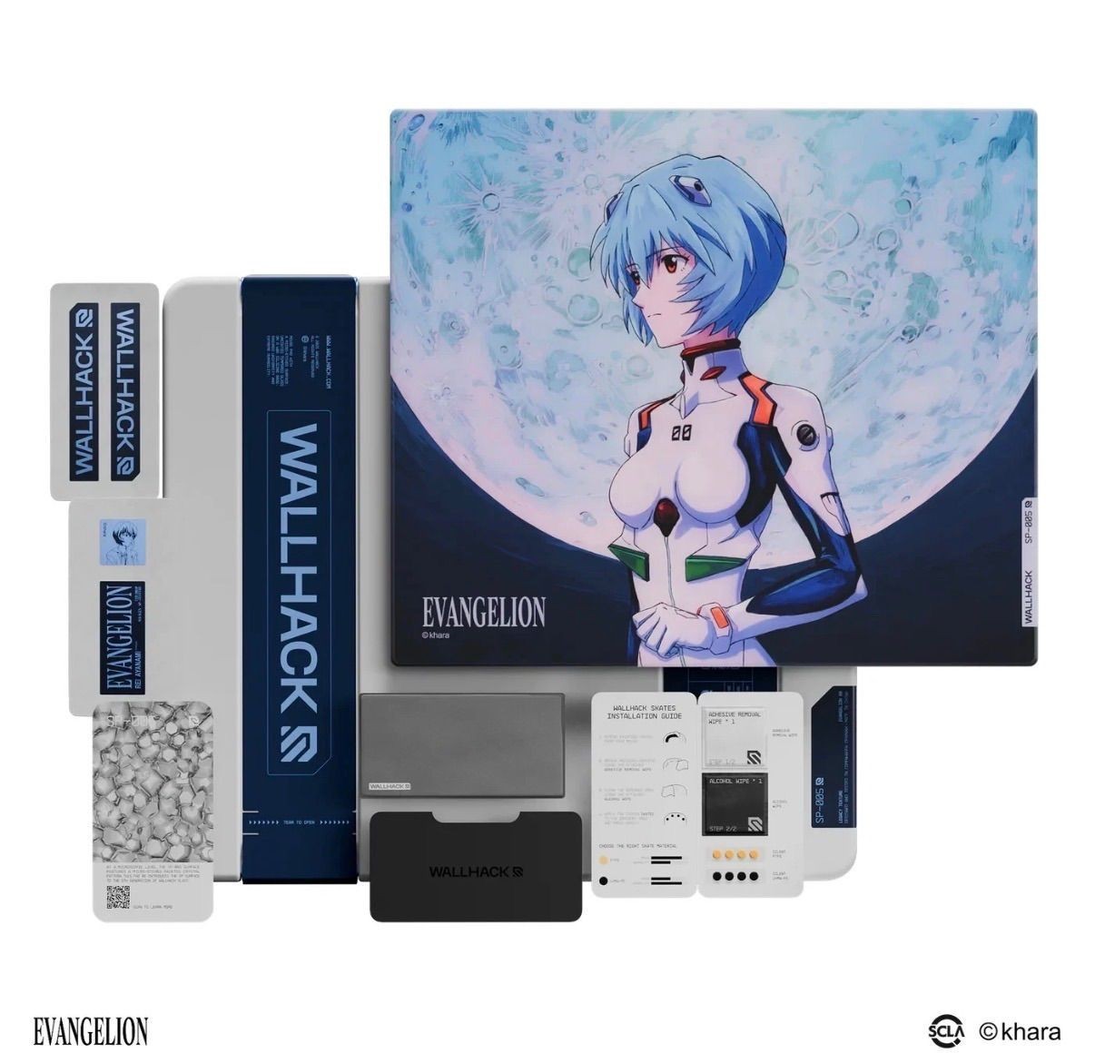 WALLHACK SP-005 EVANGELION Rei Ayanami Glasspad Limited Edition NEW